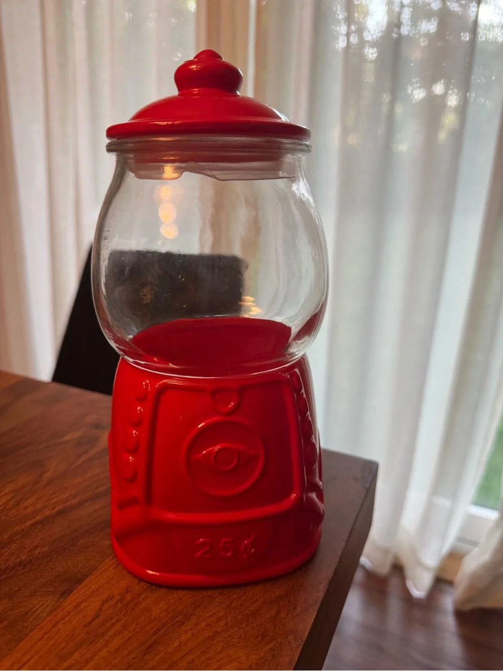 Target Red Glass Candy Gumball Jar Canister Set